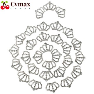 Cvmax มงกุฎคริสตัล พลอยเทียม อัลลอย สีเงิน กว้าง 24 มม. ยาว 32 มม. 30 ชิ้น DIY