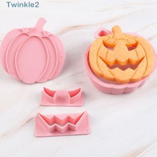 Twinkle แม่พิมพ์พลาสติก รูปฟักทอง ฮาโลวีน สําหรับทําคุ้กกี้ บิสกิต ฟองดองท์ DIY