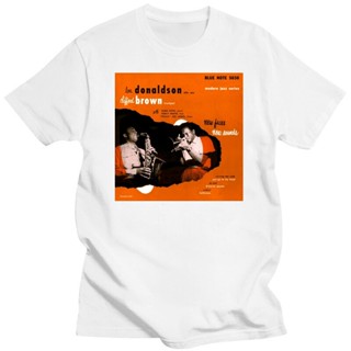 เสื้อยืดลําลอง แขนสั้น คอกลม พิมพ์ลาย Lou Donaldson Clifford Brown สไตล์วินเทจ สําหรับผู้ชาย