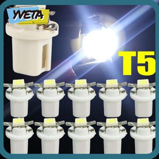 Yveta หลอดไฟแดชบอร์ดรถยนต์ B8.5D LED 5050SMD 12V 10 ชิ้น