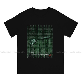 เสื้อยืด ผ้าฝ้าย ขนาดใหญ่ พิมพ์ลาย The Matrix Neo Film Have Is No Spoon By Neo สไตล์โกธิค สําหรับผู้ชาย