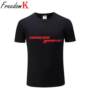 เสื้อยืด ผ้าฝ้าย 100 ขนาดใหญ่ พิมพ์ลายโลโก้ Yamaha Tracer 900 Gt สําหรับผู้ชาย