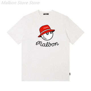เสื้อยืด ผ้าฝ้าย ขนาดใหญ่ พิมพ์ลาย Yacht Club Malbon Golf Springsummer สําหรับผู้ชาย 2023
