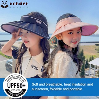 Wonder หมวกปีกกว้าง กันแดด พับได้ สําหรับเด็ก