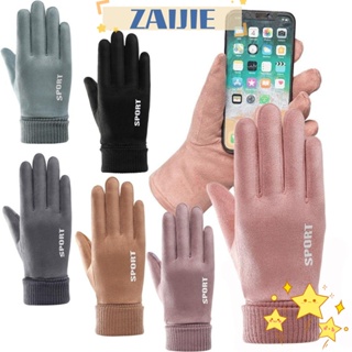 Zaijie24 ถุงมือเล่นสกี แบบเต็มนิ้ว กันลม ให้ความอบอุ่น กันลม เหมาะกับฤดูใบไม้ร่วง ฤดูหนาว