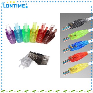 Lontime RJ45 CAT6 บูทป้องกันสายแลน ปลั๊กเชื่อมต่ออีเธอร์เน็ต CAT6 หลากสี ทนทาน