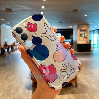 พร้อมส่ง เคสโทรศัพท์มือถือ ซิลิโคนนิ่ม กันกระแทก ลายการ์ตูนน่ารัก สําหรับ VIVO V29 V27 V25 Pro Y76 X90 X80 Pro 5G 2023