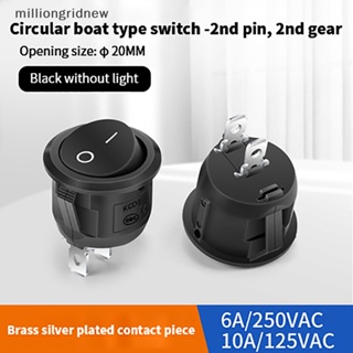 [milliongridnew] สวิตช์โยกเรือ กันน้ํา คุณภาพสูง พร้อมปุ่มไฟ 6A 250V 20 มม. 2/3 ฟุต 2/3 เกียร์ WQL