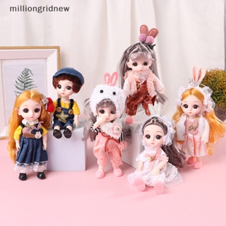 [milliongridnew] ตุ๊กตาฟิกเกอร์ พร้อมเสื้อผ้า รองเท้า ข้อต่อขยับได้ ขนาด 17 ซม. DIY ของเล่นสําหรับเด็กผู้ชาย ผู้หญิง