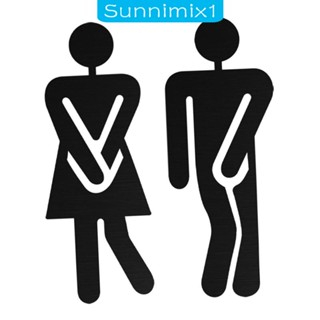 [Sunnimix1] ชุดป้ายสัญลักษณ์ สเตนเลส 5.9 นิ้ว สําหรับห้องน้ํา ประตู ตกแต่ง