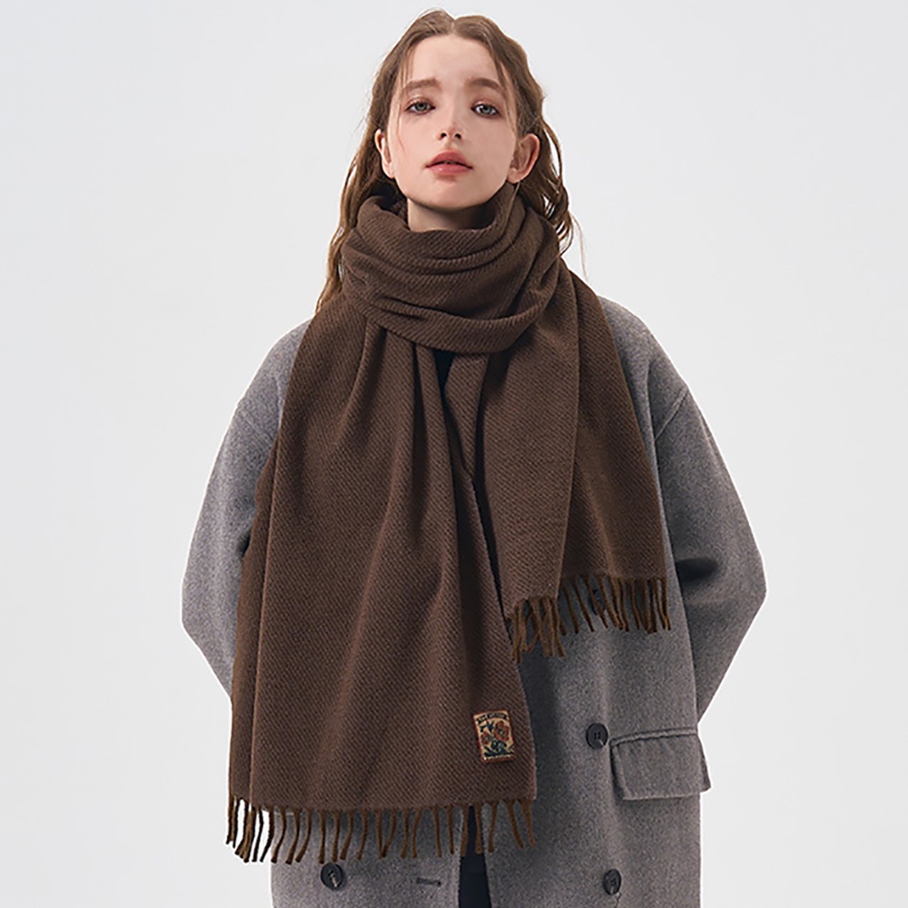 Aibins ผ้าพันคอ ผ้าแคชเมียร์ สีพื้น ขนาด 75×17 นิ้ว 250 กรัม 190*45 ซม. ให้ความอบอุ่น แฟชั่นฤดูใบไม้ร่วง ฤดูหนาว สําหรับผู้หญิง และผู้ชาย WJ2010