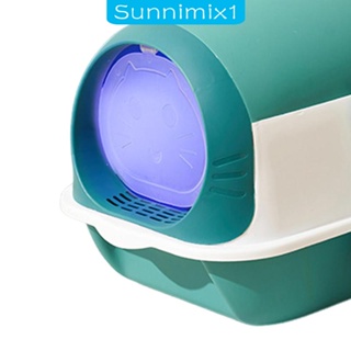 [Sunnimix1] กระบะทรายแมว มีฮู้ด ถอดออกได้ กันกระเด็น ทนทาน สําหรับห้องน้ําแมว