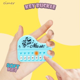 Elmer พวงกุญแจเปียโนไฟฟ้า ABS แบบเรืองแสง น่ารัก