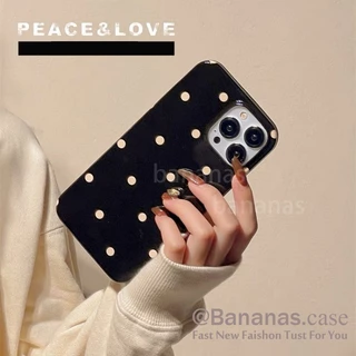 IPhone 17 16 15 14 13 12 11 Pro Max X Xr Xs Max 7 8 Plus SE2020 เคสโทรศัพท์ Ins Dot Wave Point Soft Black Cover