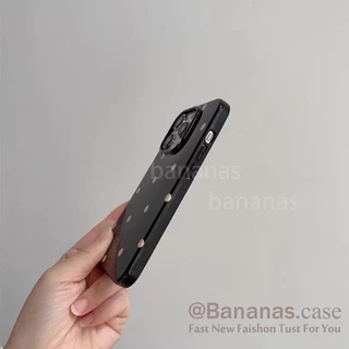 IPhone 17 16 15 14 13 12 11 Pro Max X Xr Xs Max 7 8 Plus SE2020 เคสโทรศัพท์ Ins Dot Wave Point Soft Black Cover
