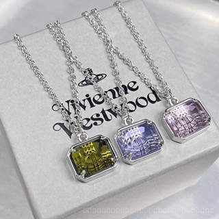 0830YWTS Xiempress Weiweian Sweet Cool Style Colorful Cube Sugar Saturn Ear Stud Necklace Female Special-Interest Design High-Grade Clavicle Chain 15L7