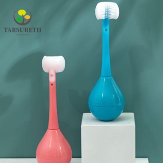 Tarsureth แปรงสีฟัน สามด้าน ทนทาน ไม่ทิ้งร่องรอย ด้ามจับนิ่ม ทําความสะอาดล้ําลึก สําหรับเด็ก