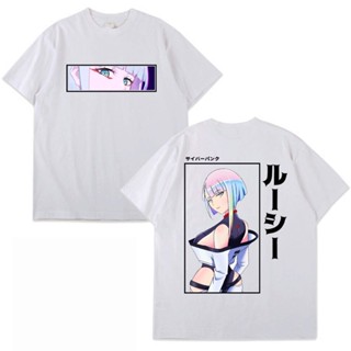 เสื้อยืดลายฤดูร้อน Lucy Eyes Cyberpunk Edgerunners  เสื้อยืดคอตตอนฤดูร้อน S-5XL