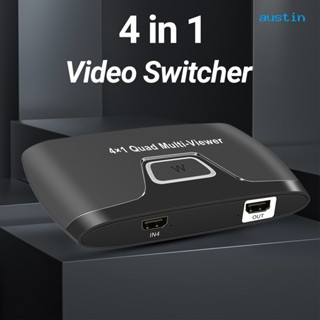 [AY] สวิตช์วิดีโอ 4 in 1 ความละเอียดสูง 1080P HDMI เข้ากันได้กับ 4X1 Quad Screen Real Time Multi Viewer สําหรับมอนิเตอร์