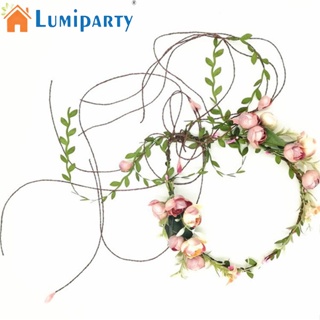 Lumiparty มงกุฎดอกไม้จําลอง ปรับได้ สําหรับเจ้าสาว งานแต่งงาน