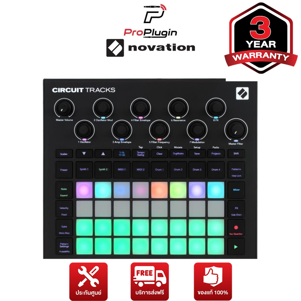 Novation Circuit Tracks MIDI Controller Standalone Groovebox with Synths, Drums and Sequencer