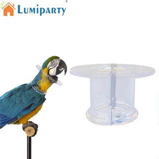 Lumiparty ปลอกคอ แบบใส ป้องกันการกัด สําหรับสัตว์เลี้ยง นกแก้ว หนูแฮมสเตอร์