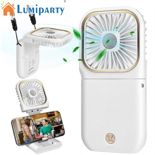 Lumiparty พัดลมมือถือ ขนาดเล็ก หมุนได้ 180 องศา 3 ความเร็ว พกพาง่าย สําหรับบ้าน สํานักงาน โรงเรียน