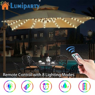 Lumiparty ร่มไฟ Led 104 ดวง กันน้ํา เปลี่ยนสีได้ พร้อมรีโมตคอนโทรล สําหรับสวน ระเบียง