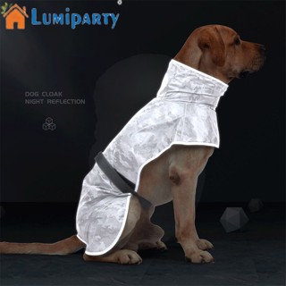 Lumiparty เสื้อโค้ทสะท้อนแสง กันน้ํา ระบายอากาศ ปลอดภัย สําหรับสัตว์เลี้ยง สุนัขขนาดเล็ก