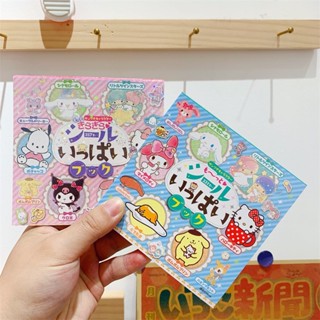 Sanrio สติกเกอร์ ลาย Hello Kitty Kuromi My Melody Cinnamoroll สําหรับตกแต่งสมุดภาพ 24 แผ่น