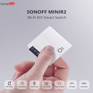 Sonoff Minir2 - สวิตช์อัจฉริยะสองทาง (อัปเกรดขนาดเล็ก) สวิตช์ Wifi โปรแกรมสวิตช์ไฟตั้งเวลารองรับ Spdt/สวิตช์โยก homelove