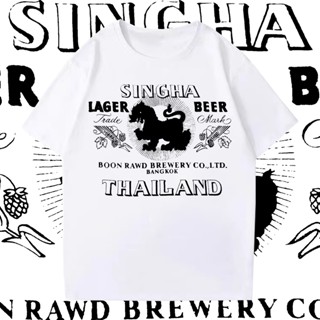 เสื้อยืดคุณภาพดี  singha เสื้อยืดคอตตอน