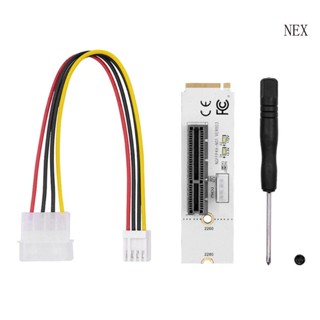 Nex อะแดปเตอร์การ์ด NGFF M2 Key-M ทนทาน ติดตั้งง่าย NGFFP4X-N02