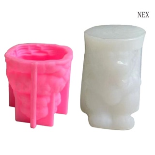 Nex แม่พิมพ์ซิลิโคนเรซิ่น อีพ็อกซี่ รูปสิงโต 3D สําหรับทําเทียน ตกแต่งโต๊ะ DIY