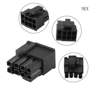 Nex ตัวเชื่อมต่อ 8Pin ตัวผู้ 6+2P 30 ชิ้น สําหรับคอมพิวเตอร์ PC AT กราฟิกการ์ด