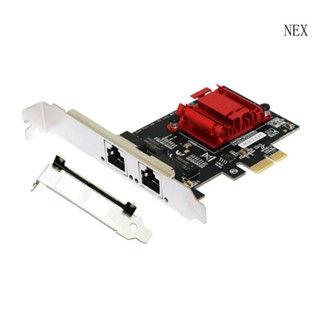 Nex อะแดปเตอร์การ์ดเซิร์ฟเวอร์ไฟเบอร์ Pcie 1X สําหรับ 82575 6 Pcie 2 พอร์ต RJ45