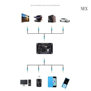 Nex เครื่องขยายเสียงเบสบลูทูธ 12V สําหรับรถยนต์