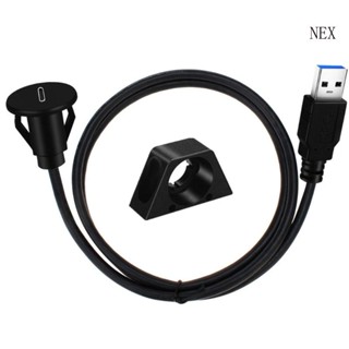 Nex สายต่อ USB สําหรับแดชบอร์ดรถยนต์ + แผงหน้าปัด Type A ตัวผู้ เป็น C ตัวเมีย