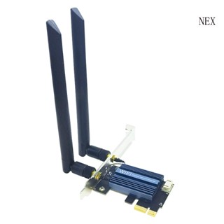 การ์ดเครือข่ายไร้สาย NEX AX210 Pro WIFI6E PCIE 5374Mbps 5374Mbps