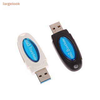 [largelook] อะแดปเตอร์การ์ดรีดเดอร์ USB 2.0 2 In 1 USB 3.1 SD TF สําหรับคอมพิวเตอร์ แล็ปท็อป 1 ชิ้น