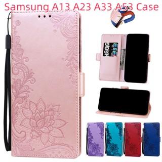 เคสโทรศัพท์มือถือหนัง ฝาพับ ลายนูน แมนดาลา พร้อมช่องใส่บัตร สําหรับ Samsung Galaxy A54 A34 A24 A14 A13 A23 A53 A12 A04 A04E A04S