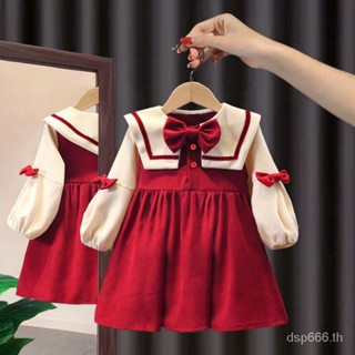 Girls dress 2023 autumn and winter new long-sleeved cute princess dress fashionable girls college style XCKQ