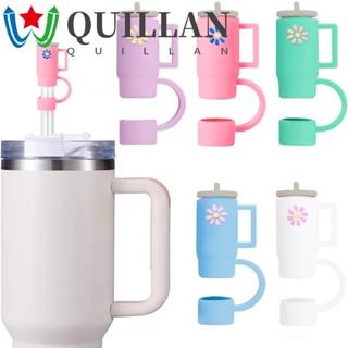 Quillan 2 ชิ้น ฝาครอบฟาง Stanley, ซิลิโคน หลายสี ถ้วย Stanley หลอด ท็อปเปอร์, สร้างสรรค์ สาด กันกระเด็น รูปถ้วย สุขอนามัย ถ้วย Stanley