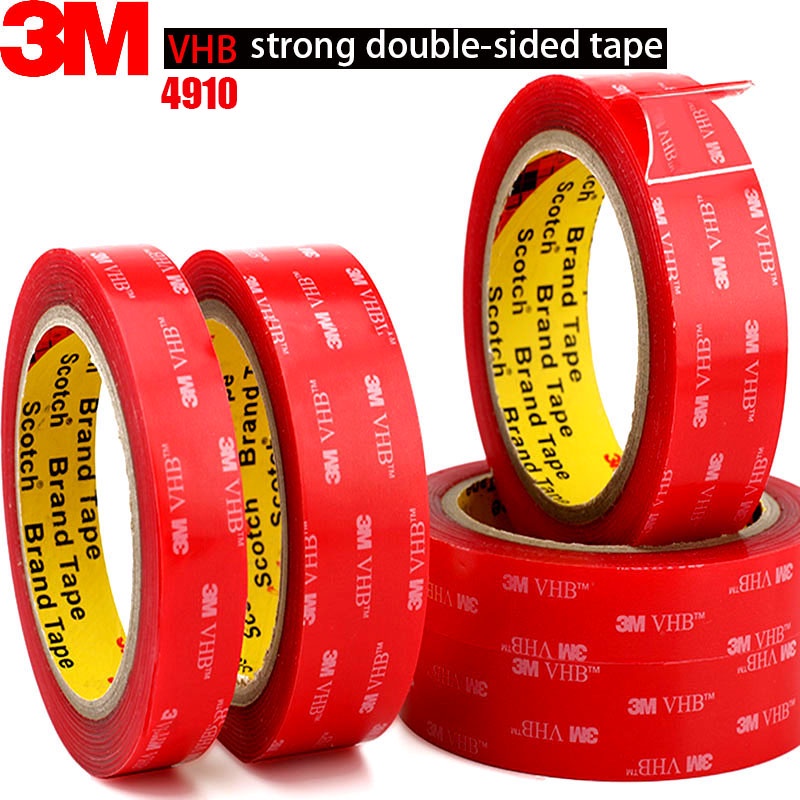 3M VHB 4910 เทปสองด้านอุณหภูมิสูงโปร่งใสอะคริลิคใสโฟมกาว 1.0 มม.หนาสําหรับรถ Office Home