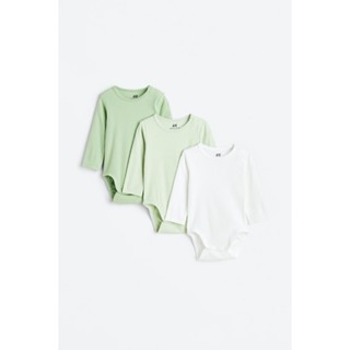 H&amp;M  Girl 3-pack ribbed bodysuits 0993598_18