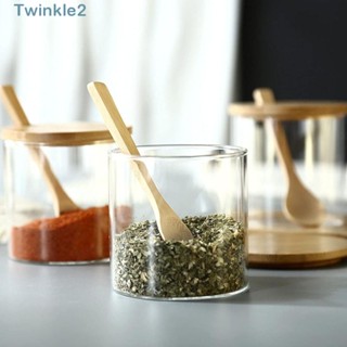 Twinkle โหลแก้ว ทรงกลม ใช้ง่าย 3.4*3.1 นิ้ว สําหรับใส่เครื่องปรุงรส ห้องครัว ร้านอาหาร