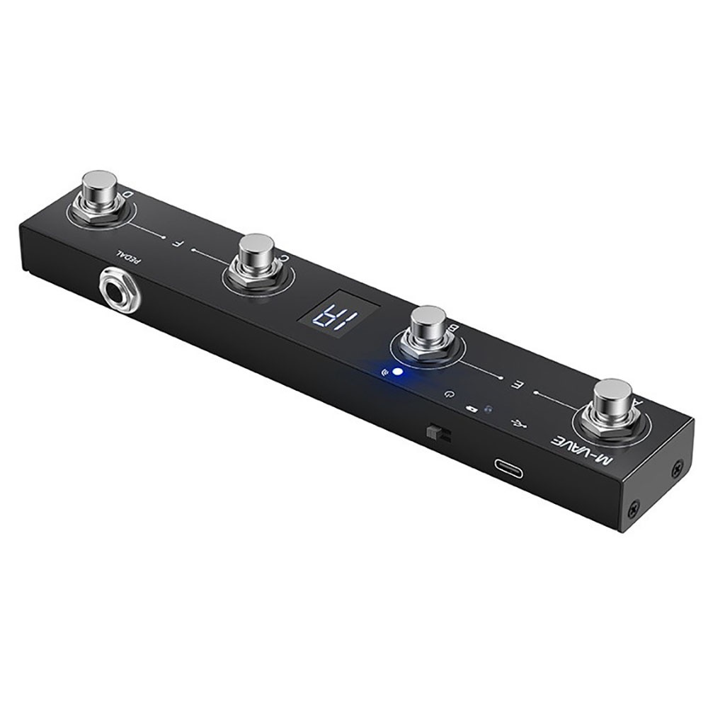 M-vave ช ็ อกโกแลต MIDI BT ไร ้ สาย MIDI Controller ชาร ์ จ 4 ปุ ่ มแบบพกพา MIDI Foot Controller Pedal APP Control