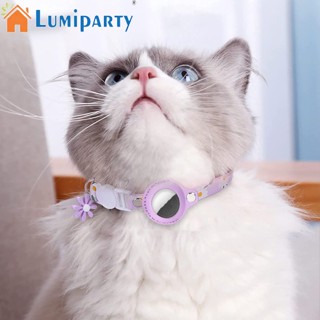 Lumiparty ปลอกคอ ลายดอกไม้ ปรับได้ ป้องกันการสูญหาย สําหรับสัตว์เลี้ยง Airtag