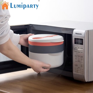 Lumiparty 5-in-1 ถาดนึ่งไมโครเวฟ พร้อมช้อน กล่องนึ่งอาหาร อเนกประสงค์