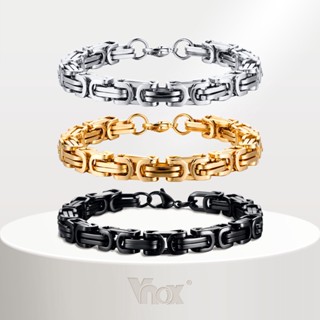 Vnox แฟชั่น Byzantine โซ่ สร้อยข้อมือผู้ชาย, กันน้ํา สเตนเลส…